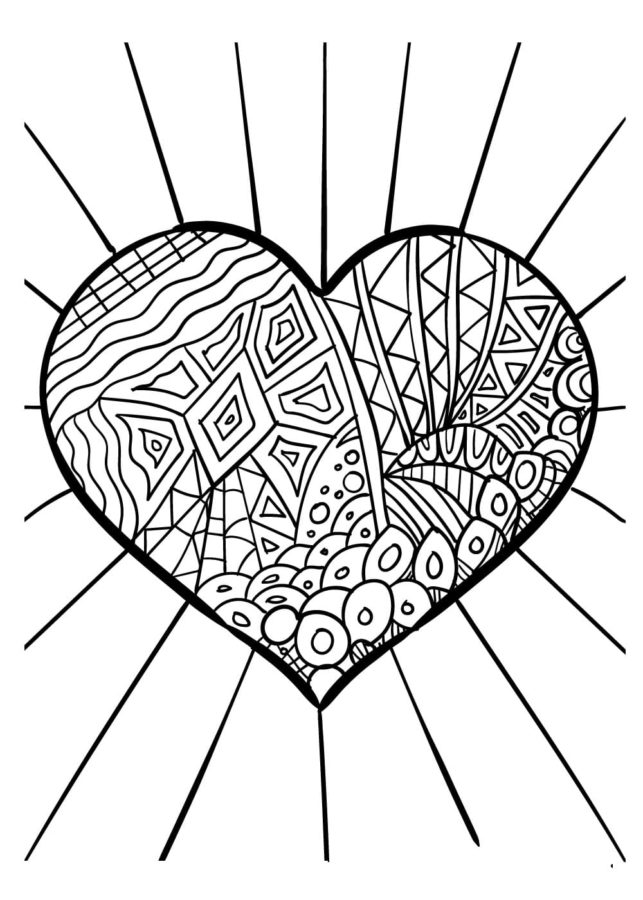 Dibujos para colorear e imprimir Hearts