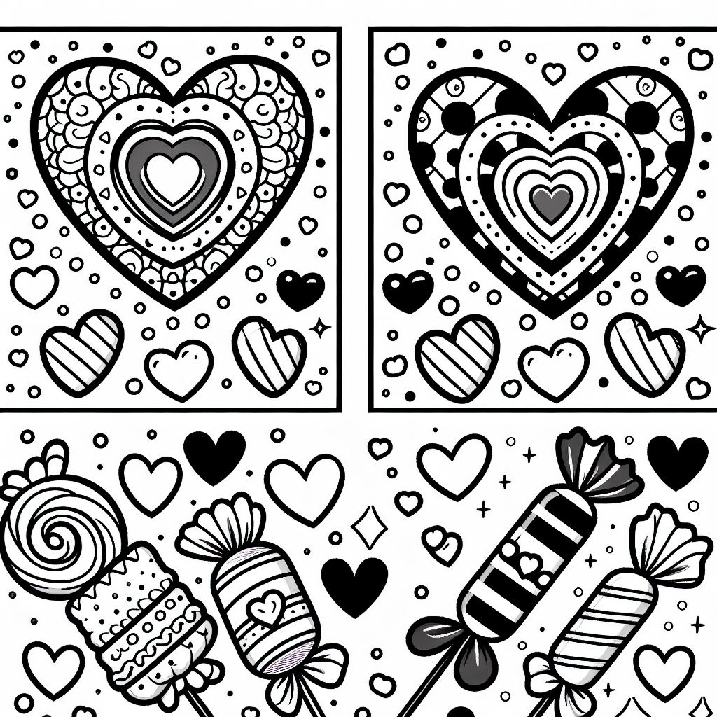 Dibujos para colorear e imprimir Hearts