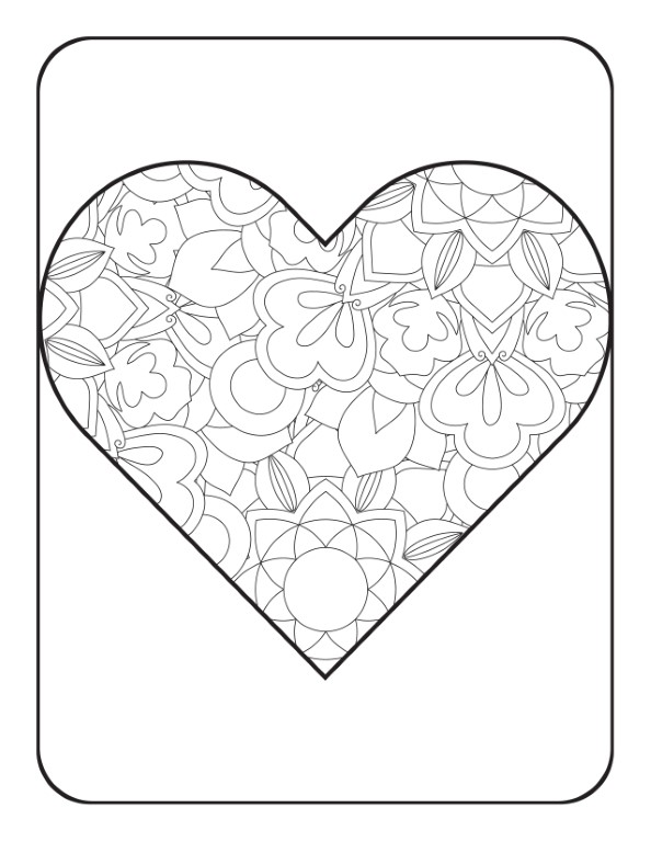 Dibujos para colorear e imprimir Hearts