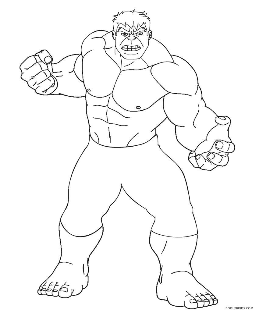 Dibujos para colorear e imprimir Hulk