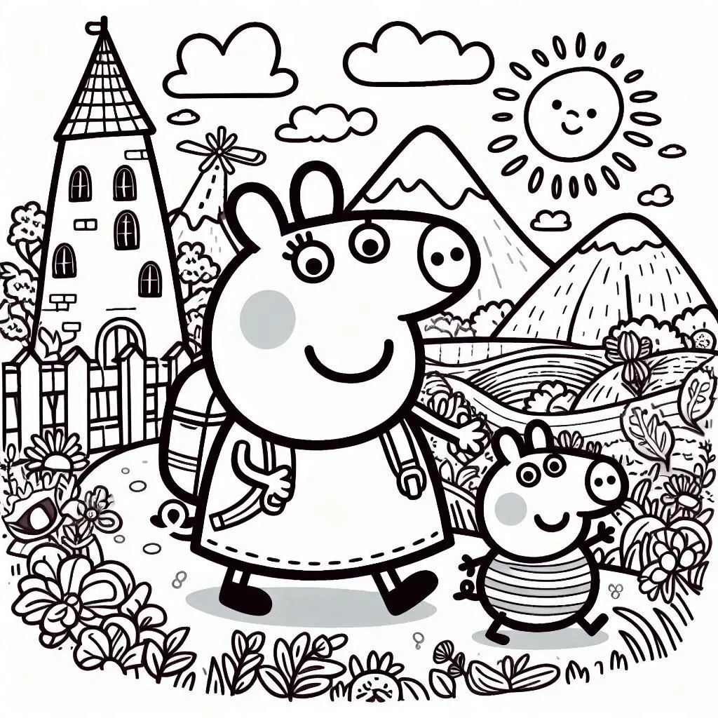 Dibujos para colorear e imprimir Peppa Pig