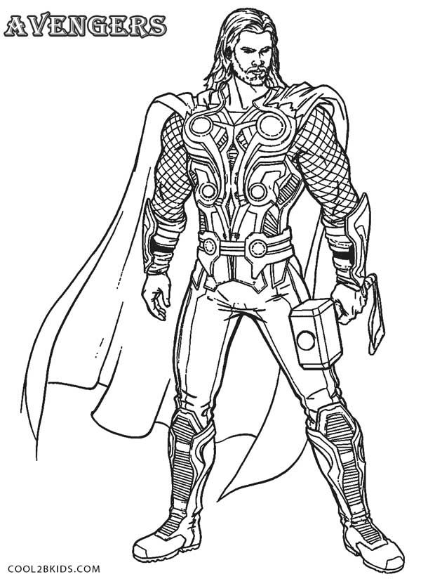 Dibujos para colorear e imprimir Thor