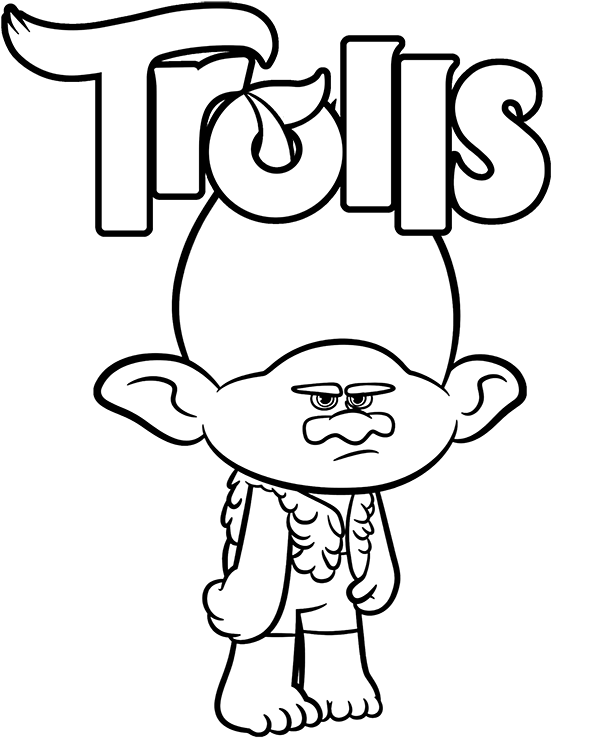 Dibujos para colorear e imprimir Trolls